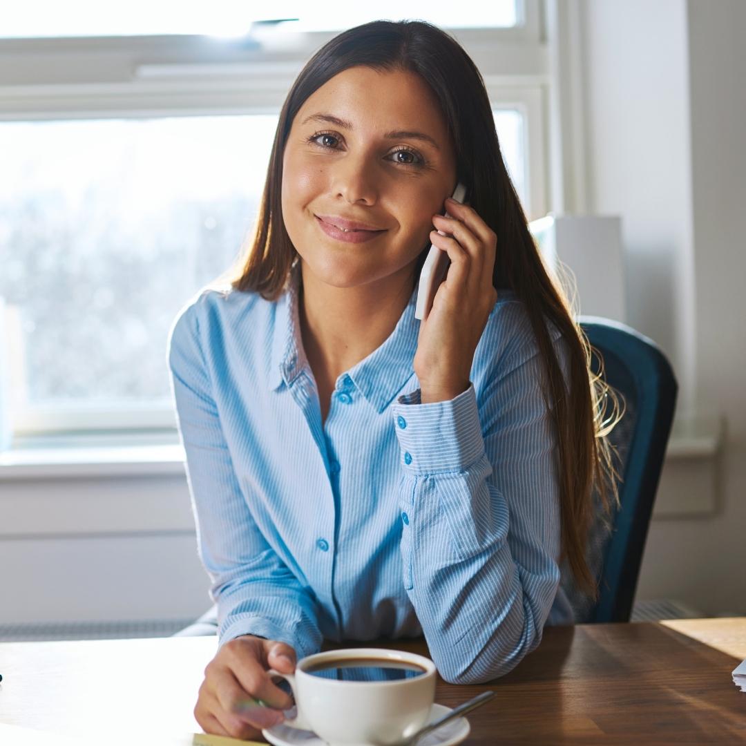 Woman on phone