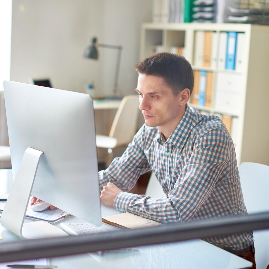 Man on computer